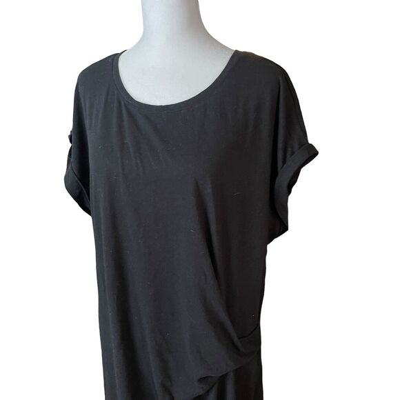 GAP XL Sheath Dress Sleeveless Black Solid Gathered Waist Casual Basic - Picture 6 of 9